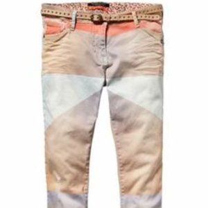 Abstract pastel painted Scotch & Soda jeans